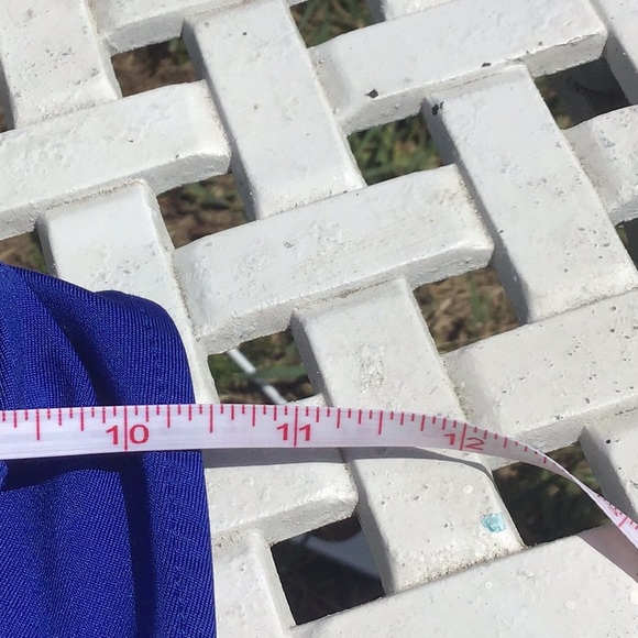 NEW YORK & COMPANY STRETCH BLUE MAXI DRESS WITH BEADED BELT FRONT - Picture 6 of 9